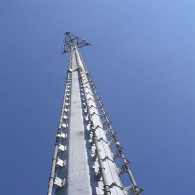 30m Monopole Telecommunication Tower Galvanized Steel Pole Tower for BTS 5G Station