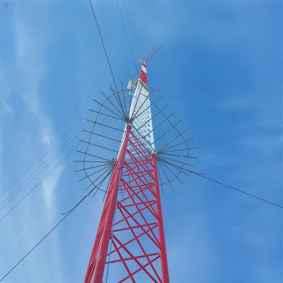20M متر حار غطس غسالة أنبوبية الفولاذ غايد سلك برج 5G راديو الهوائي الاتصالات