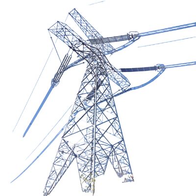 الجهد العالي 220KV 500KV زاوية معدنية الصلب زاوية برج نقل الطاقة معلق قطب الخدمات العامة