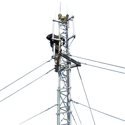 30M 55M 85M سلك محفوف بالأسلاك ثلاثية الساقات الحديدية المصنوعة من الفولاذ المقوى 5G Wifi Isp الإنترنت الميكروويف الاتصالات الإشارة الصدر