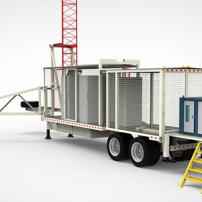 30M برج تلسكوبي صلب مصقول شاحنة اتصالات مثبتة هوائي 40M/S مقاومة الرياح معتمدة من قبل ISO