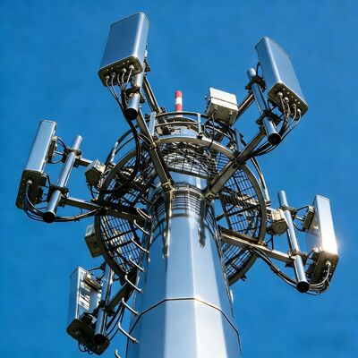 13 19 25M تصميم مدمج أحادي القطب من الصلب المجلفن ذاتي الدعم في الهواء الطلق 5G 4G الصاري لتوفير مساحة الميكروويف