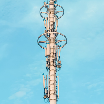 32M Slim Profile Monopole Tower مناسب للمناظر الطبيعية لشارع المشاة الحضري