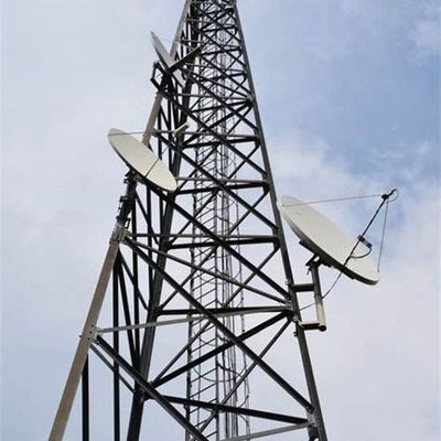30 40 50 مترات الراديو 3 ساق برج فولاذ زاوي شبكة 5G برج الاتصال الميكروويف المغلف