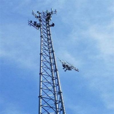 اتصالات أنبوبية فولاذية 3 أقدام برج شبكة متنقلة 4G 5G إشارة راديو هوائي برج اتصالات ثلاثي &amp; الملحقات