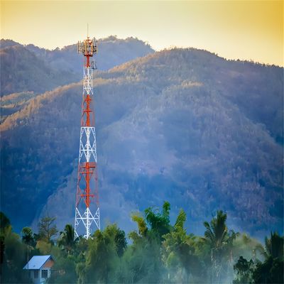 50 60 70 80 متر 3G 4G 5G الهوائي الرئيسي ملجأ 4-ساق الشبكة الدعم الذاتي البائلون هيكل الفولاذ برج الاتصالات