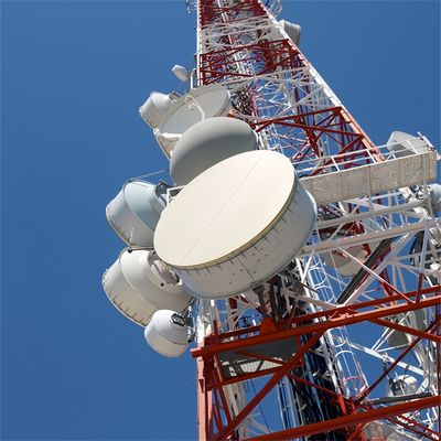 50 60 70 80 متر 3G 4G 5G الهوائي الرئيسي ملجأ 4-ساق الشبكة الدعم الذاتي البائلون هيكل الفولاذ برج الاتصالات