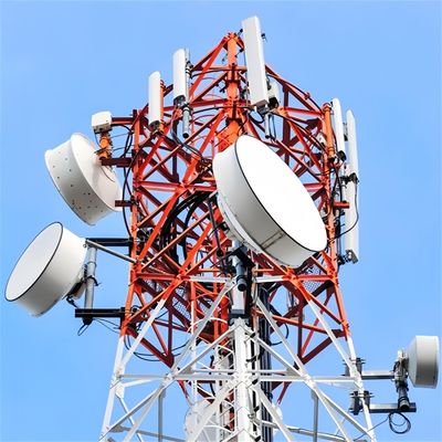 جهاز بث لاسلكي ذات دعم هوائي برج الطاقة الشمسية الصلب القمر الصناعي 4 ساق برج الصلب المغلف