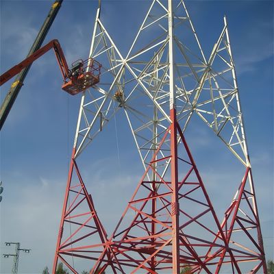 50 60 70 80 متر 3G 4G 5G الهوائي الرئيسي ملجأ 4-ساق الشبكة الدعم الذاتي البائلون هيكل الفولاذ برج الاتصالات