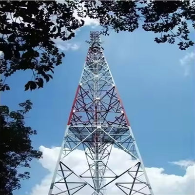 50m هوائي الميكروويف برج دعم ذاتي تصميم شبكة 3 ساقات الاتصالات برج فولاذي