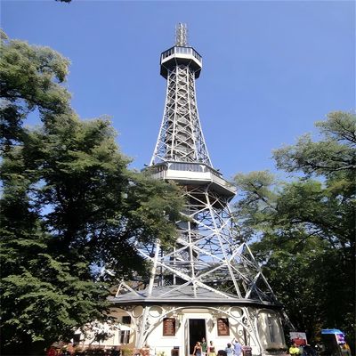 برج تدريب محطة مكافحة الخرق المصنوعة مسبقاً برج مراقبة هيكل أنابيب الفولاذ المغلف