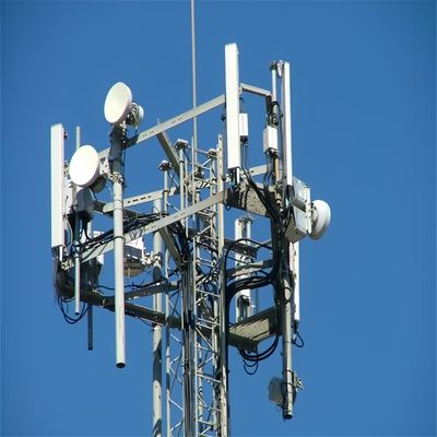 3 ساق 60 درجة الاتصالات الثلاثية الشبكة برج الدعم الذاتي الاتصالات زاوية برج الفولاذ