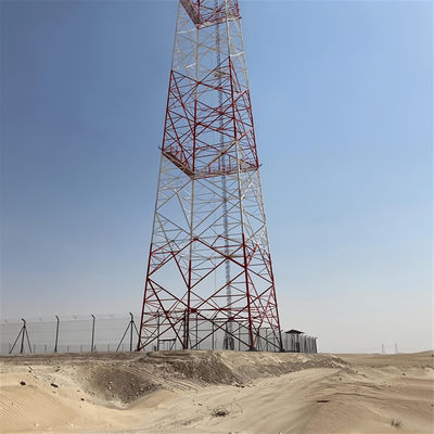 جهاز بث لاسلكي ذات دعم هوائي برج الطاقة الشمسية الصلب القمر الصناعي 4 ساق برج الصلب المغلف