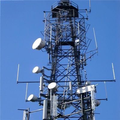 60m 4 Leg Galvanized Self Standing Antenna Tower Angle Broadcast Microwave Radio أعلى برج اتصالات