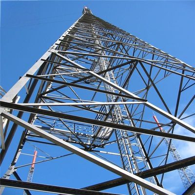 60m 4 Leg Galvanized Self Standing Antenna Tower Angle Broadcast Microwave Radio أعلى برج اتصالات