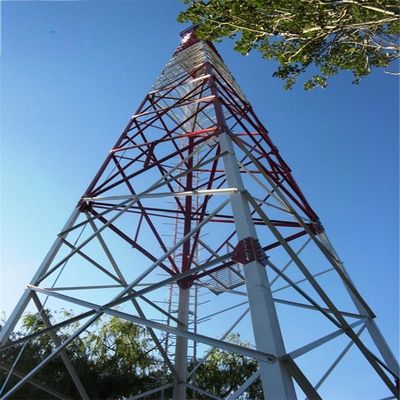 جي اس ام 60m ذاتية الدعم الشبكة برج ساق قاعدة البوليستر مسحوق الطلاء Bts أربعة أرجل الراديو الاتصالات الهوائية المعدن برج الهوائي