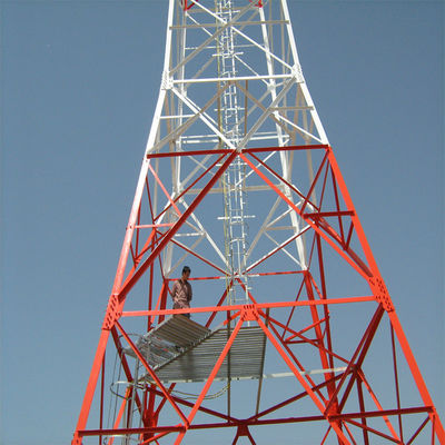 برج الهوائي اللاسلكي 5G برج 4 ساق زاوية الفولاذ الحديد ذات الدعم الشبكة برج