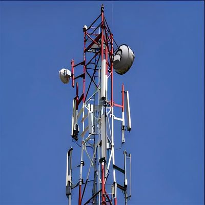 محطة قاعدة الاتصالات الجوالة Vhf Uhf هوائي الاتصالات الراديوية برج فولاذي أنبوبي ذو 3 أرجل