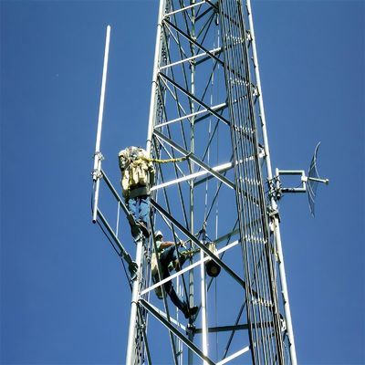 محطة قاعدة الاتصالات الجوالة Vhf Uhf هوائي الاتصالات الراديوية برج فولاذي أنبوبي ذو 3 أرجل