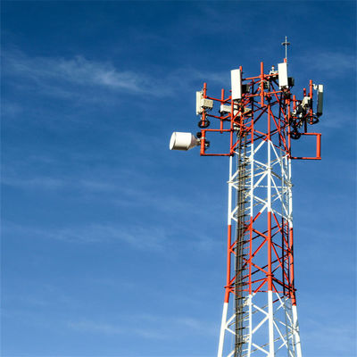 حديد شبكة 5G لاسلكي الاتصالات الهوائية الهوائية الأنبوبية برج 3 ساق
