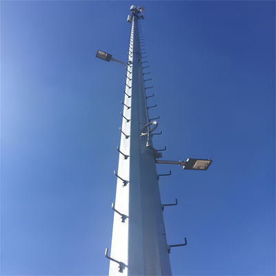 أوتم غالوانيزد الدعم الذاتي الاحتياطي الهوائي برج الصمام لل GSM 5G الاتصالات أنبوب برج القطب