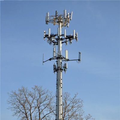 حرارة الغطس المسبوك للبرج التليكمي الصاعق Monopole 30 متر Q345B/A572 المواد