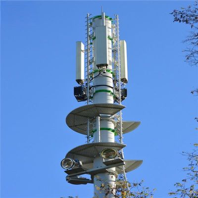 4G 5G لاسلكي الميكروويف الاحتكار برج الاتصالات مع فلانج 5m 12m 36m 45m 55m متر