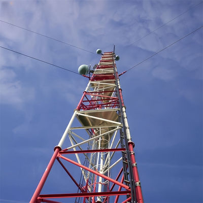 20M متر حار غطس غسالة أنبوبية الفولاذ غايد سلك برج 5G راديو الهوائي الاتصالات