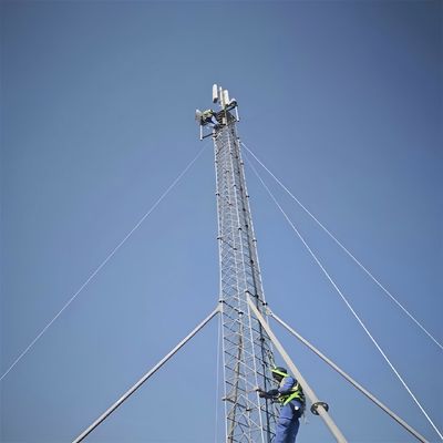 الراديو 4G 5G ISP الكربون الصلب الاتصالات الشبكة رجل برج الصمام المثلثي