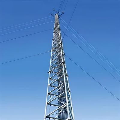 برج الإرسال المصنوع من الفولاذ المغلف 30 40 50 متر الاتصالات 5G / 4G / 3G