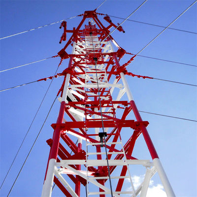 برج الإرسال المصنوع من الفولاذ المغلف 30 40 50 متر الاتصالات 5G / 4G / 3G