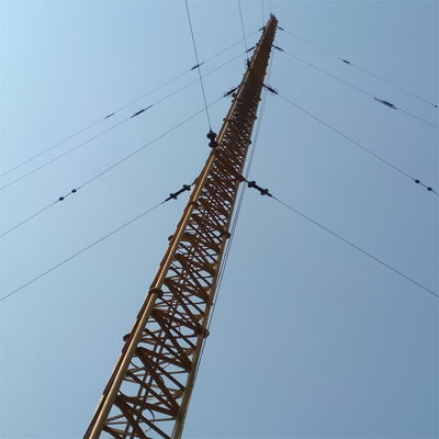 100 متر Q345 Q235 Q420 هيكل فولاذي برج القطب المزدوج الهوائي الزاوية الشبكة الاتصالات القطب الصدر برج الاتصالات