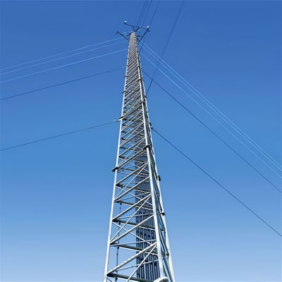 30M 60M 80M 90M 100M 120M 3 أرجل برج الصلب الأنابيبي توربينات الرياح رجل الصخر المثلثي