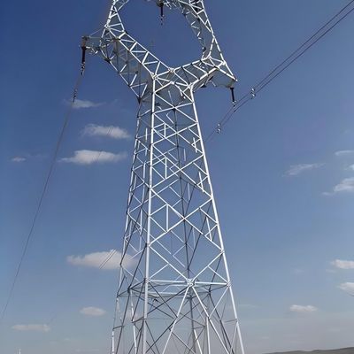 33 كيلو فولت إلى 110 كيلو فولت برج نقل الطاقة زاوية البرج الحديدي 30-180 كم / ساعة سرعة الرياح