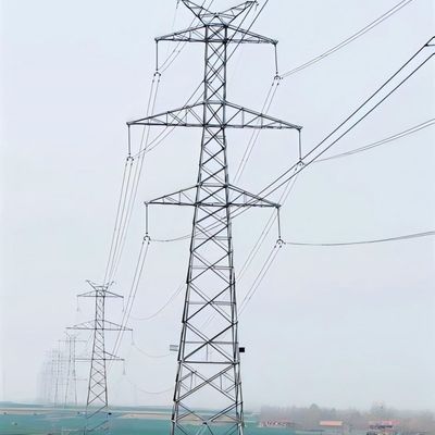 35kV دائرة مزدوجة الطاقة الطاقة الكهربائية برج نقل الصلب المعدن المعدني