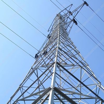 35kV دائرة مزدوجة الطاقة الطاقة الكهربائية برج نقل الصلب المعدن المعدني