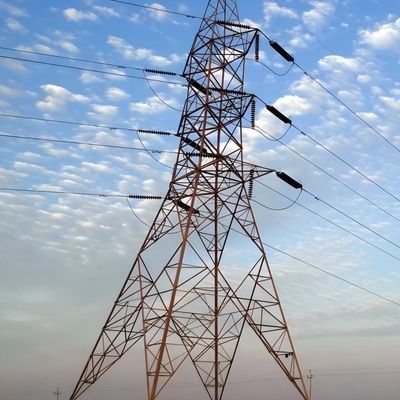 133 كيلو فولت برج نقل الطاقة الكهربائية المصنوع من الصلب برج الأنابيب