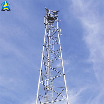 10 20 30 40 50 60M برج فولاذي أنبوبي معدني إشارة واي فاي Bts تلفزيونات برج فولاذي أنبوبي ذو 3 أرجل