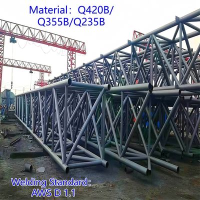 برج اتصالات ثلاثي الأنابيب من الفولاذ الكربوني 33 متر إشارة LTE مناطق ريفية مقاومة للرياح