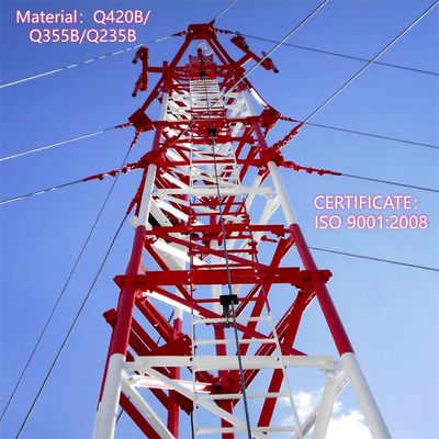 برج الخلايا الحبل الرجل الفولاذ القوة العالية 35m شبكة متنقلة المناطق الضواحي مقاومة للرياح