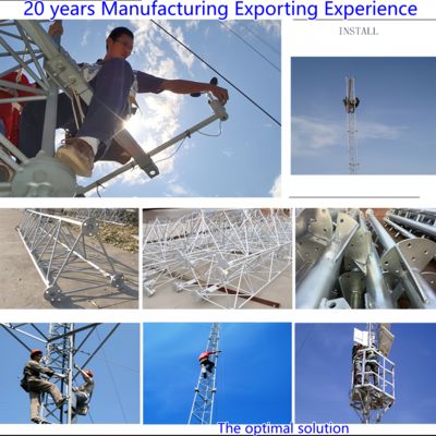 برج الخلايا الحبل الرجل الفولاذ القوة العالية 35m شبكة متنقلة المناطق الضواحي مقاومة للرياح
