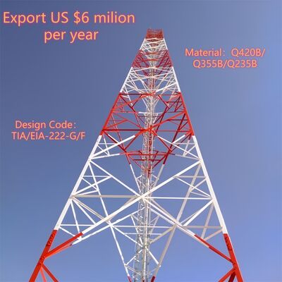 5 10 15 20 25 30 م الدعم الذاتي الفولاذ الزاوي المغلف 3 برج ساق