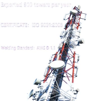 3 أرجل أنبوبية من الفولاذ الخالي من الخياطة 20 30 40M 5G غسيل GSM Cdma ISP برج الاتصالات