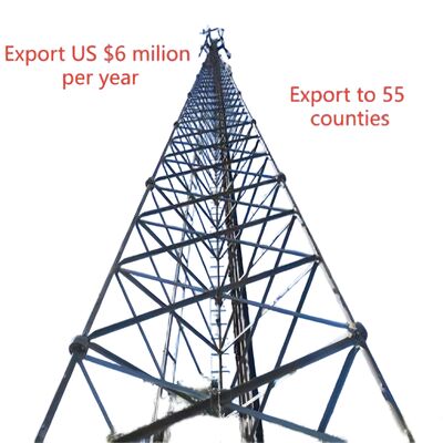 3 أرجل أنبوبية من الفولاذ الخالي من الخياطة 20 30 40M 5G غسيل GSM Cdma ISP برج الاتصالات