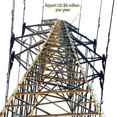 برج نقل الطاقة الصلب المقاوم للصدأ 66KV 132KV شبكة كهربائية متعددة الدوائر