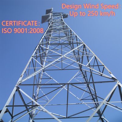 برج فولاذي زاوي طويل الأمد ذو أربع أرجل مع المسامير والمسامير التي تتوافق مع معايير ISO 898 و DIN 7990 للموثوقية الميكانيكية