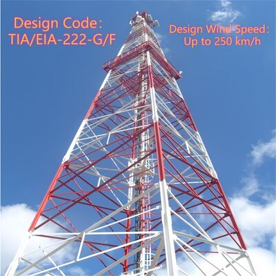 برج فولاذي زاوي طويل الأمد ذو أربع أرجل مع المسامير والمسامير التي تتوافق مع معايير ISO 898 و DIN 7990 للموثوقية الميكانيكية