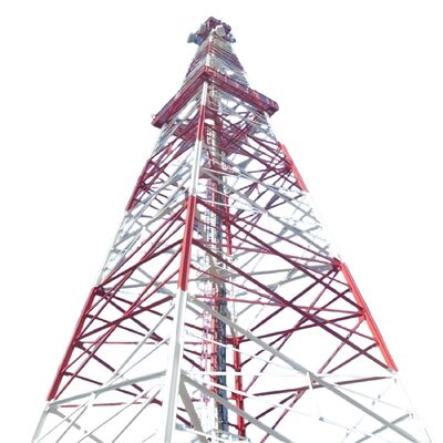 Wind resistant 4 Legged Angular Steel Tower constructed with steel grades and designed to minimize deflection under extreme weather conditions