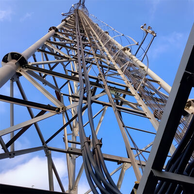 45 متر خفيف 3 أقدام أنبوبية الخلوية الميكروويف الغلاف الصيني Isp الرصيف 5g القطب 3 أقدام الشبكة برج الفولاذ