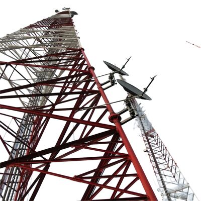 45 متر خفيف 3 أقدام أنبوبية الخلوية الميكروويف الغلاف الصيني Isp الرصيف 5g القطب 3 أقدام الشبكة برج الفولاذ